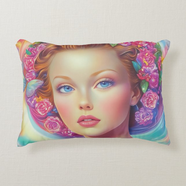 Etheral Krona Porträtt Prydnadskudde (Framsidan)