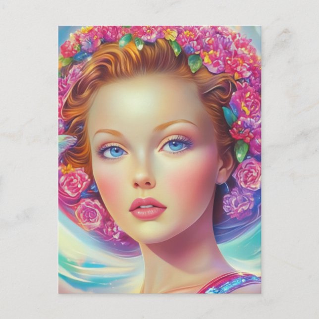 Etheral Krona Porträtt Vykort (Framsida)