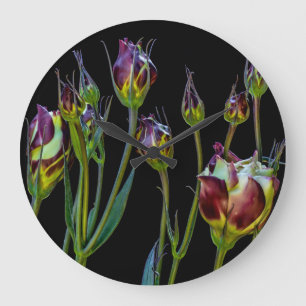 Etheral Lila Tulips Large Clock Stor Klocka