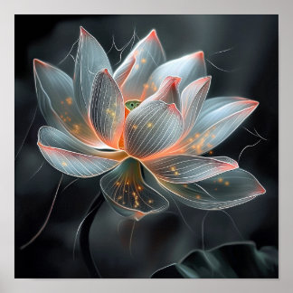 Etheral Lily Print Poster