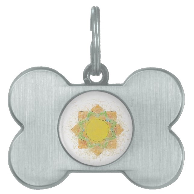 Etheral Lotus Flower Namnbricka Husdjur (Framsidan)
