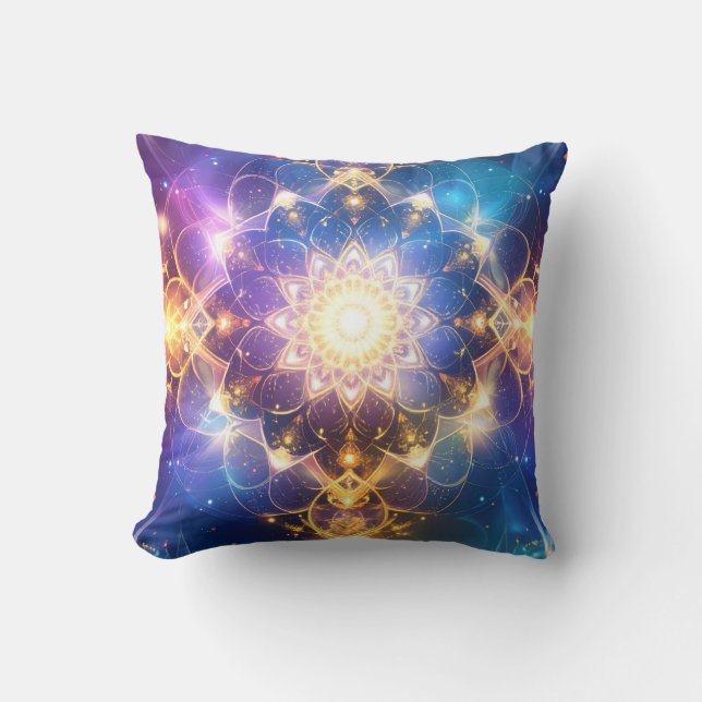 Etheral Lotus Mandala Dekorativ kudde (Framsida)