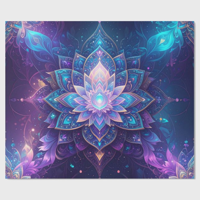 Etheral Lotus Wrapping Papper Presentpapper (Platt)