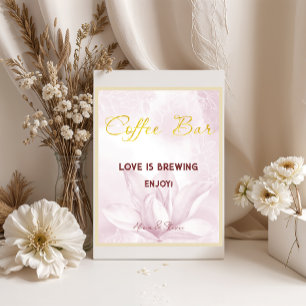 Etheral Magnolia Flower, Bröllop Coffee Pub Poster