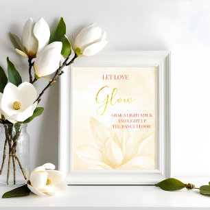 Etheral Magnolia Flower, Bröllop Glow Poster