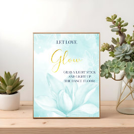 Etheral Magnolia Flower, Bröllop Glow Poster