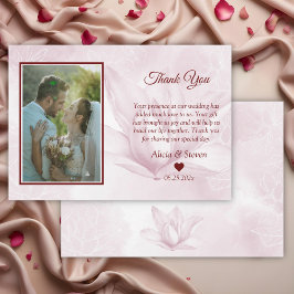 Etheral Magnolia Flower, Bröllop Tack Kort