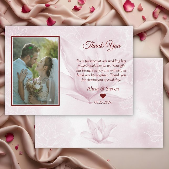 Etheral Magnolia Flower, Bröllop Tack Kort (Skapare uppladdad)