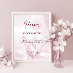 Etheral Magnolia Flower, bröllopsfavoriter Poster