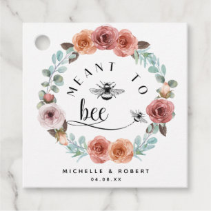 Etheral, Meant to Bee, persikofärgad Blommigt Gåvor Etiketter