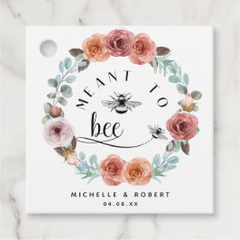 Etheral, Meant to Bee, persikofärgad Blommigt Gåvor Etiketter