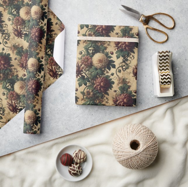 Etheral Menace - Gothic Botanical Design Presentpapper (Hantverk)