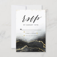 Etheral Mist Ombre Black Watercolor Moody OSA
