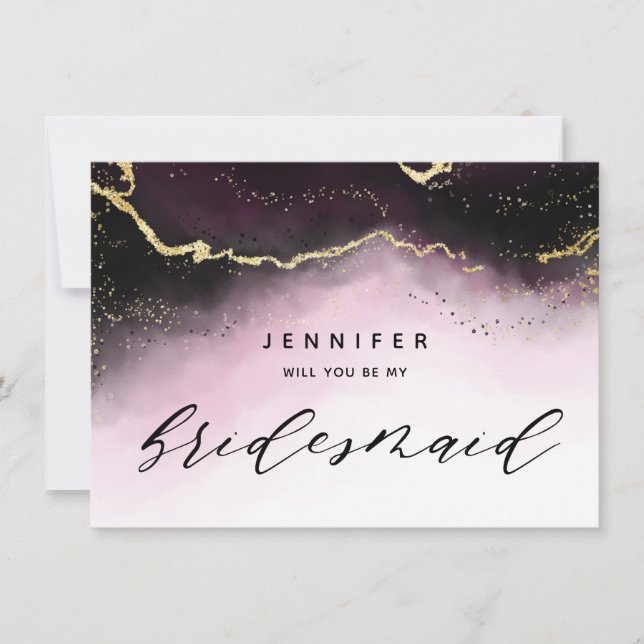 Etheral Mist Ombre Vin Moody Bridesmaid Frieri (Framsida)