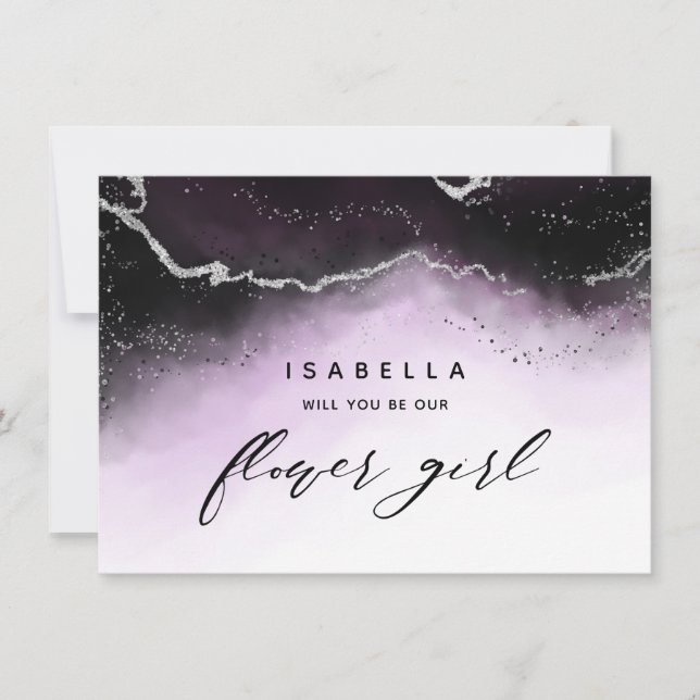 Etheral Mist Ombre Violet Flower Girl Frieri (Framsida)
