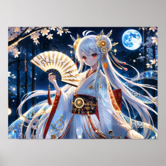 Etheral Moonlight Fläkt Dance Poster