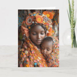 Etheral Mor Child Vibrant Traditional Attire Inbjudan