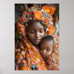 Etheral Mor Child Vibrant Traditional Attire Poster