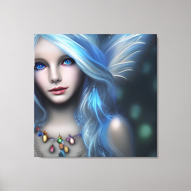 Etheral Mystical Fairy Girl Canvastryck (Framsida)