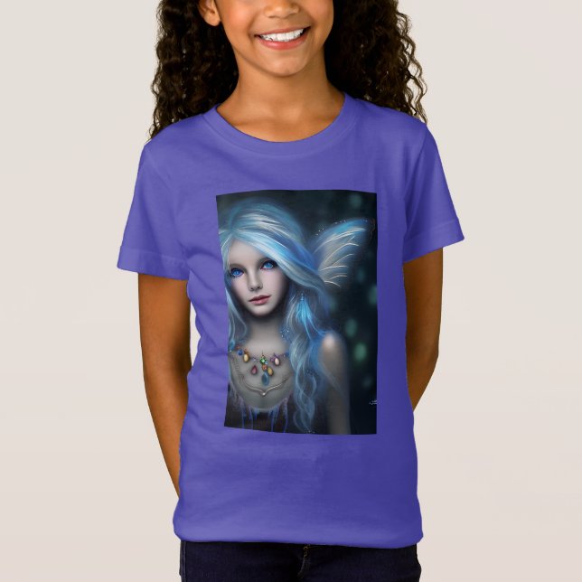 Etheral Mystical Fairy Girl T Shirt (Framsida)
