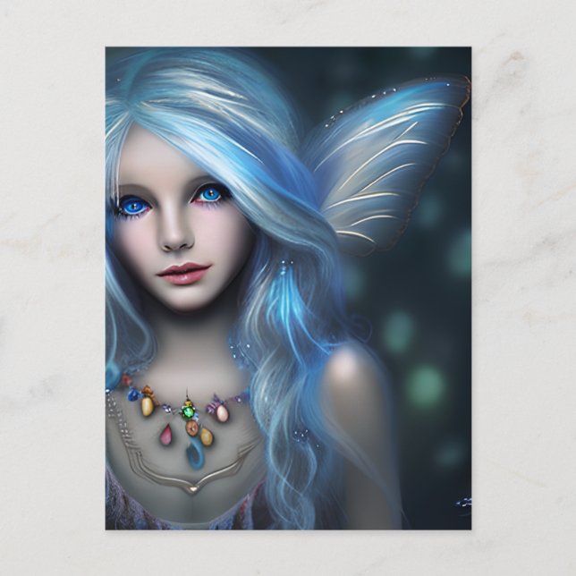 Etheral Mystical Fairy Girl Vykort (Framsida)