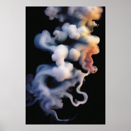 Etheral Mystical Smoke Abstrakt Art Poster