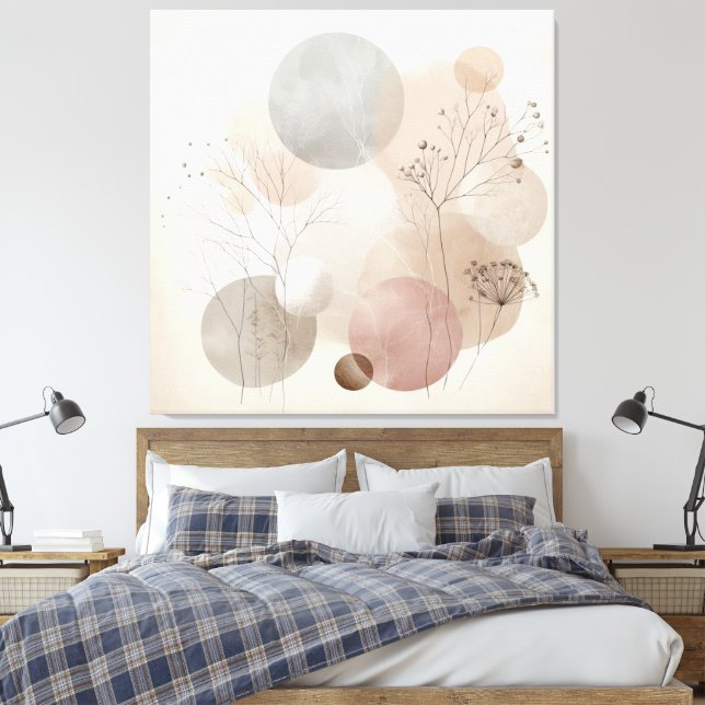 Etheral natur: Wabi Sabi Art Canvastryck (Insitu (sovrum))