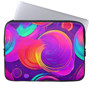 Etheral Neon: Abstrakt Dreams Laptop Fodral
