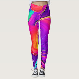 Etheral Neon: Abstrakt Dreams Leggings