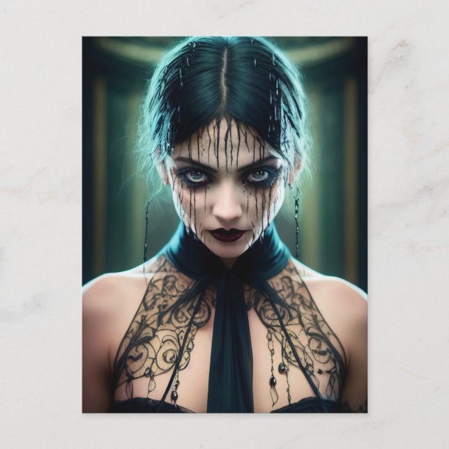 Etheral Ominous Emerald Beauty Vykort (Framsida)