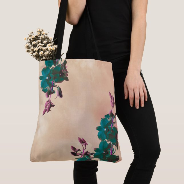 Etheral Orchids Tote Tygkasse (Närbild)