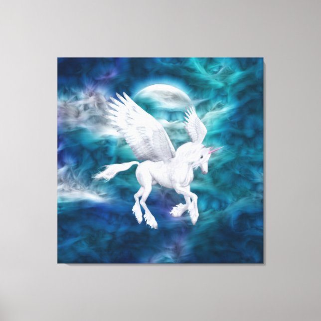 Etheral Pegasus Unicorn Wrapped Canvas (Framsida)
