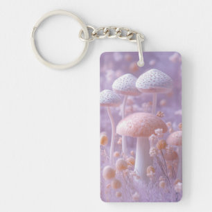 Etheral Plush Mushroom Garden,Soft Pastel Fantasy