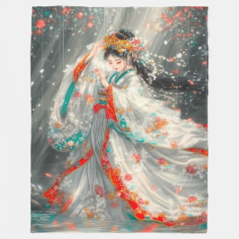 Etheral Princess i en Fantasy Garden Fleecefilt