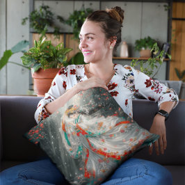 Etheral Princess i en Fantasy Garden Kudde