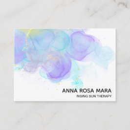 *~* Etheral QR AP46 Guld Glitter Abstrakt Logotyp Visitkort