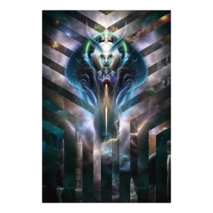 Etheral Queen of Galaxy Photo Print Fototryck