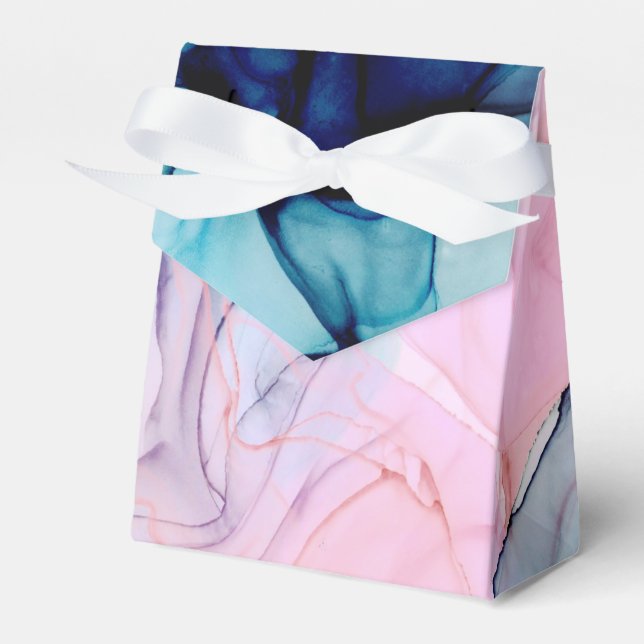 Etheral Rosa Elegant Inky Modern Bröllop Presentaskar (Framsidan Sidan)