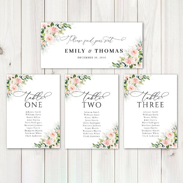 Etheral  Rosa ros Bröllop Head Bord Sign (Skapare uppladdad)