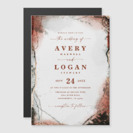 Etheral Rust & Hunter Magnetic Wedding bjudande