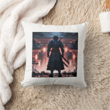 Etheral Samurai: Misty Guardian Pillow