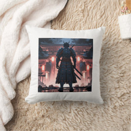 Etheral Samurai: Misty Guardian Pillow Kudde