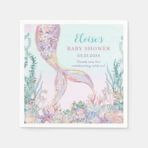 Etheral Sjöjungfru under Sea Baby Shower Pappersservett