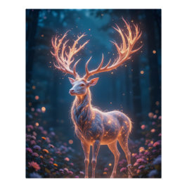 Etheral Spirit Stag Perfect Poster