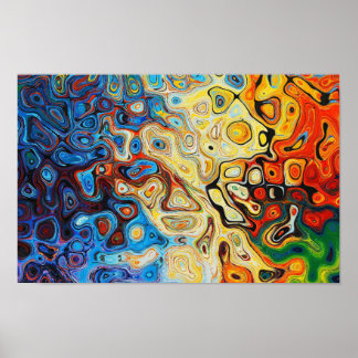Etheral Swirls Abstrakt Modern Art Poster