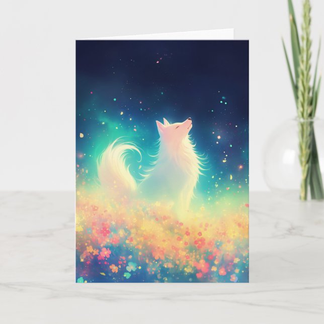 Etheral Varg Natten Sång Kort (Framsida)