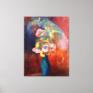 Etheral Vas of Flowers by Odilon Redon Canvastryck