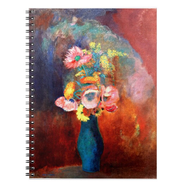 Etheral Vas of Flowers, målning av Odilon Redon Anteckningsbok (Framsidan)
