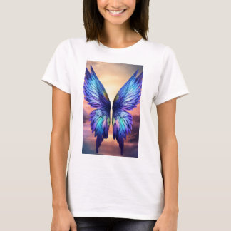 Etheral Vingar: Abstrakt Butterfly Elegance T Shirt