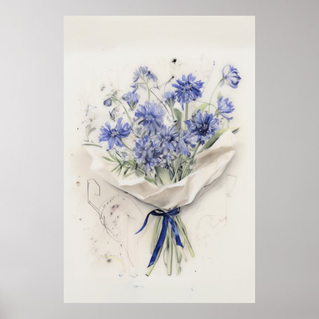 Etheral Violet Bouquet Poster (Framsidan)